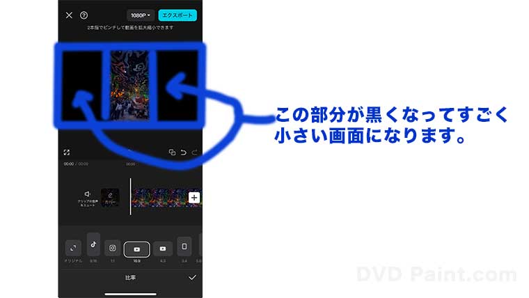 縦長動画をDVDで再生するときの画面比率の注意点